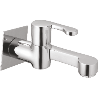 Bib cock with flange